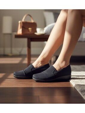 BY LAW Black Slip On Casual Shoes Ladies Size 8